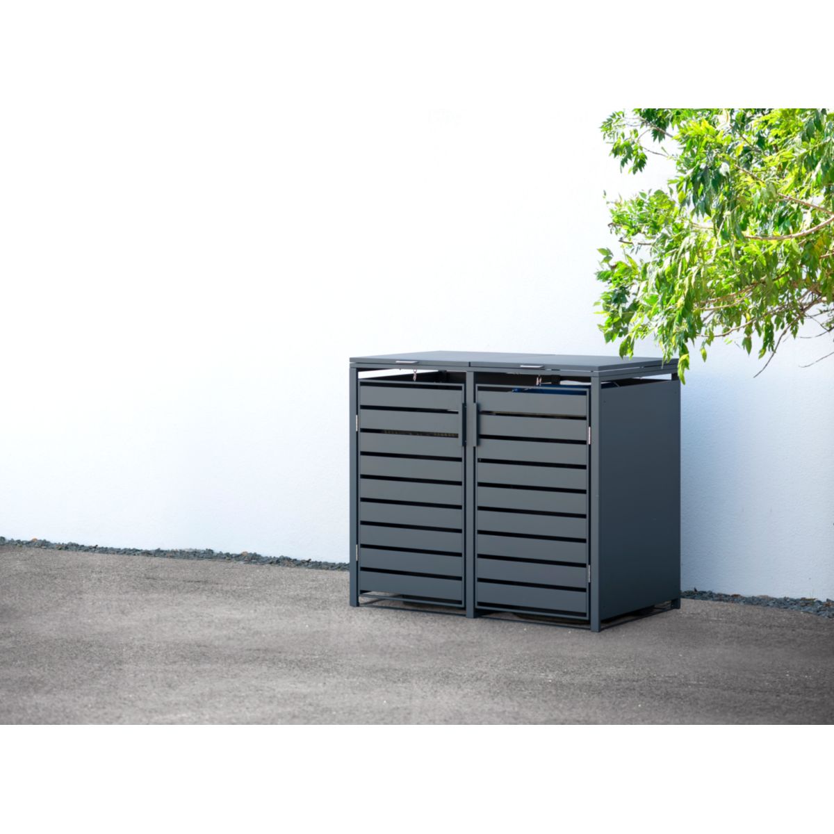 Westmann Mülltonnenbox Kubus 2x 240 L 80x132x116 cm Bild 2