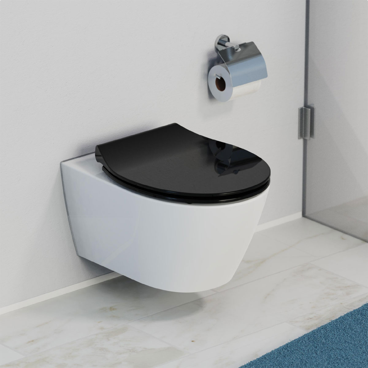 Schütte Duroplast WC-Sitz SLIM BLACK mit Absenkautomatik und Schnellverschluss Bild 11