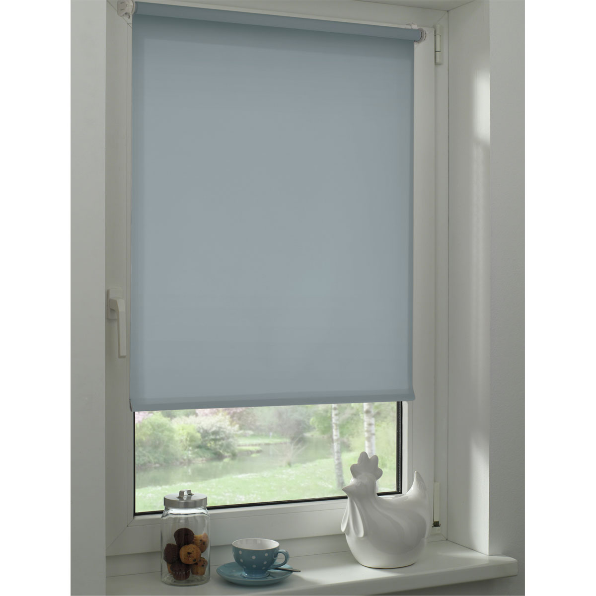 Gardinia Easyfix Rollo Uni 100 x 150 cm rauchblau Bild 8