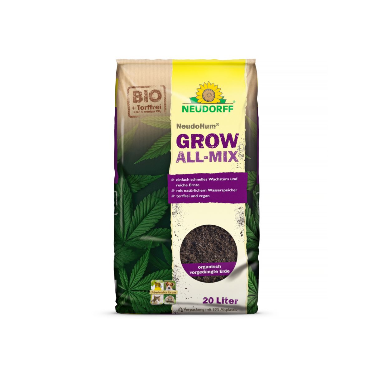 Neudorff Pflanzerde Neudo­Hum Grow All Mix Bio 20 L