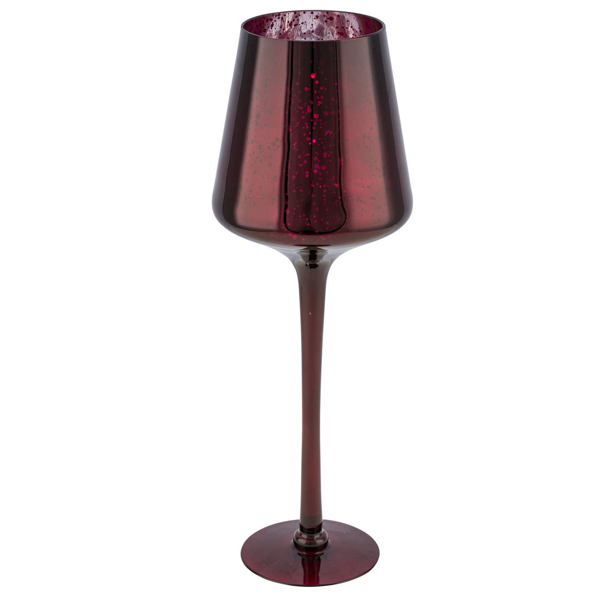 Glaskelch Durchmesser 14 x 40 cm bordeaux