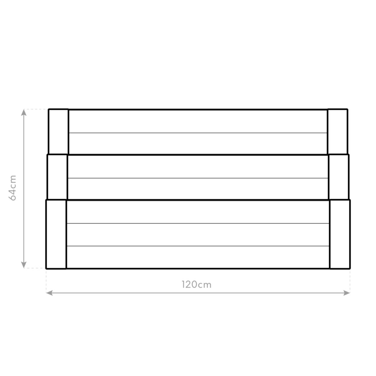Westmann Hochbeet Anna 76x120x64cm Bild 2