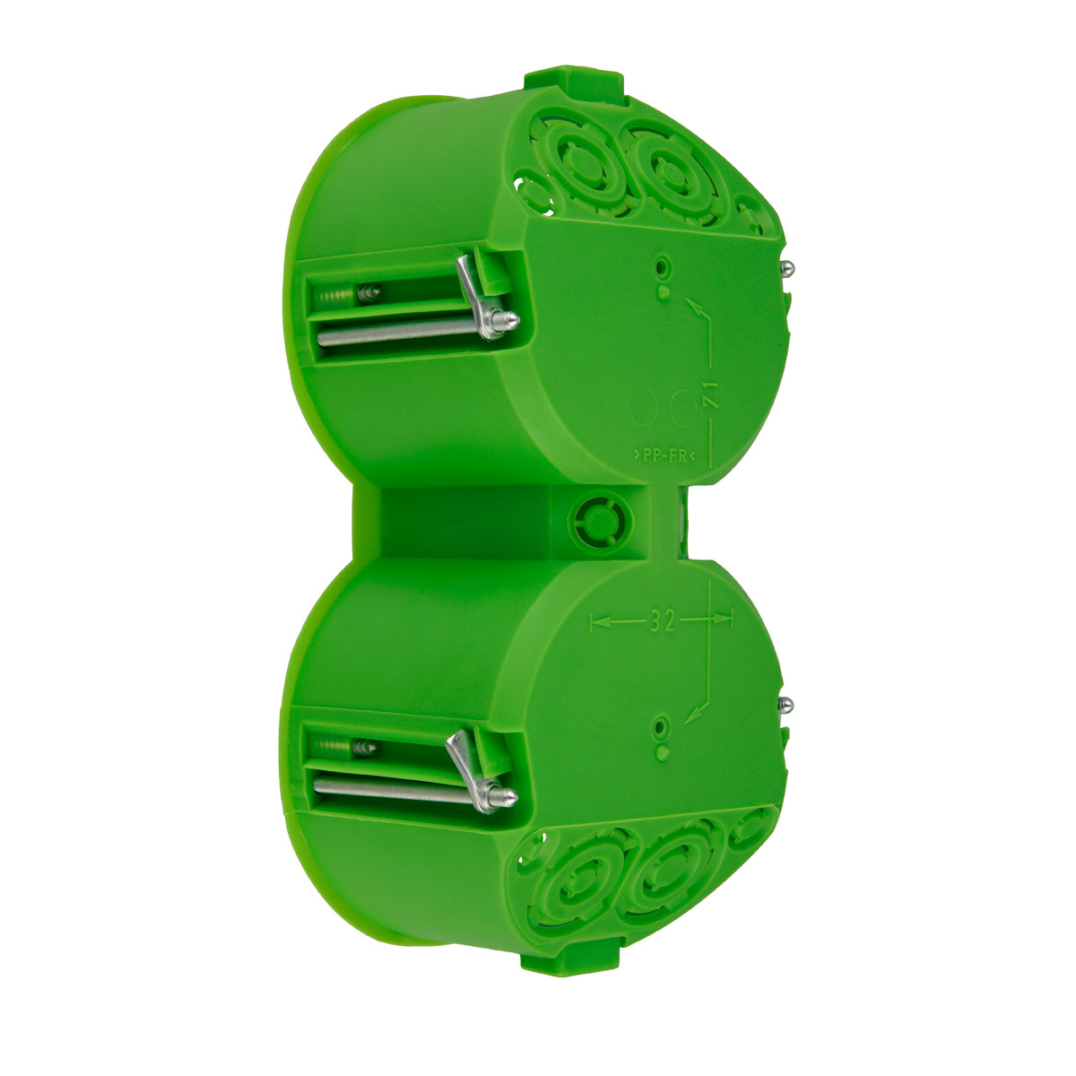 REV Ritter Hohlwanddose 2-fach grün 50 mm Bild 5