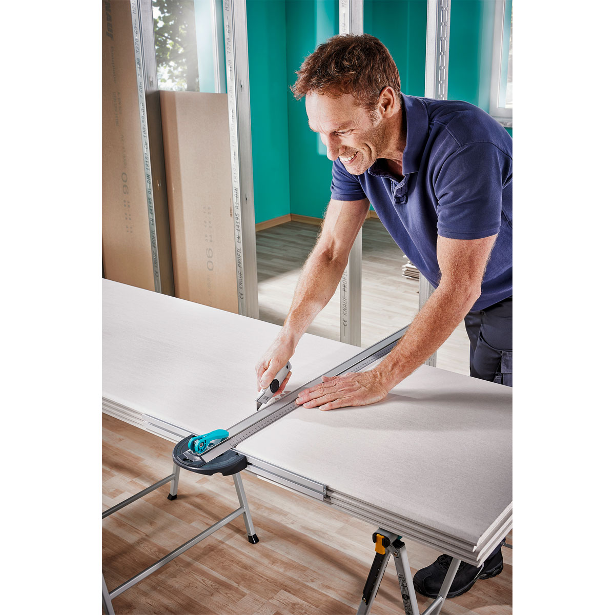 Wolfcraft  T-Schiene mit Parallelschneider Bild 2