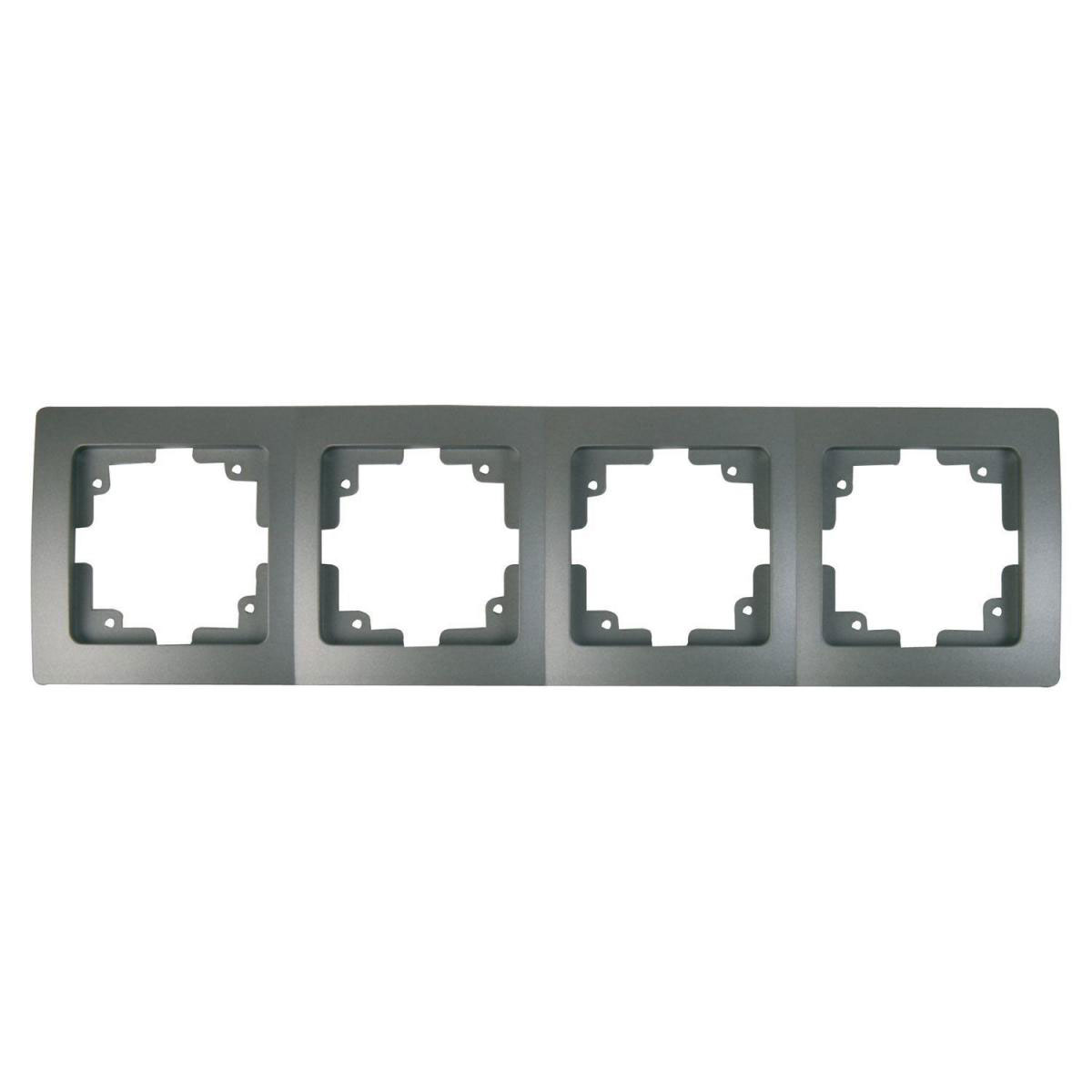 Abdeckrahmen Monaco 4-fach platin Serie 204 Bild 2