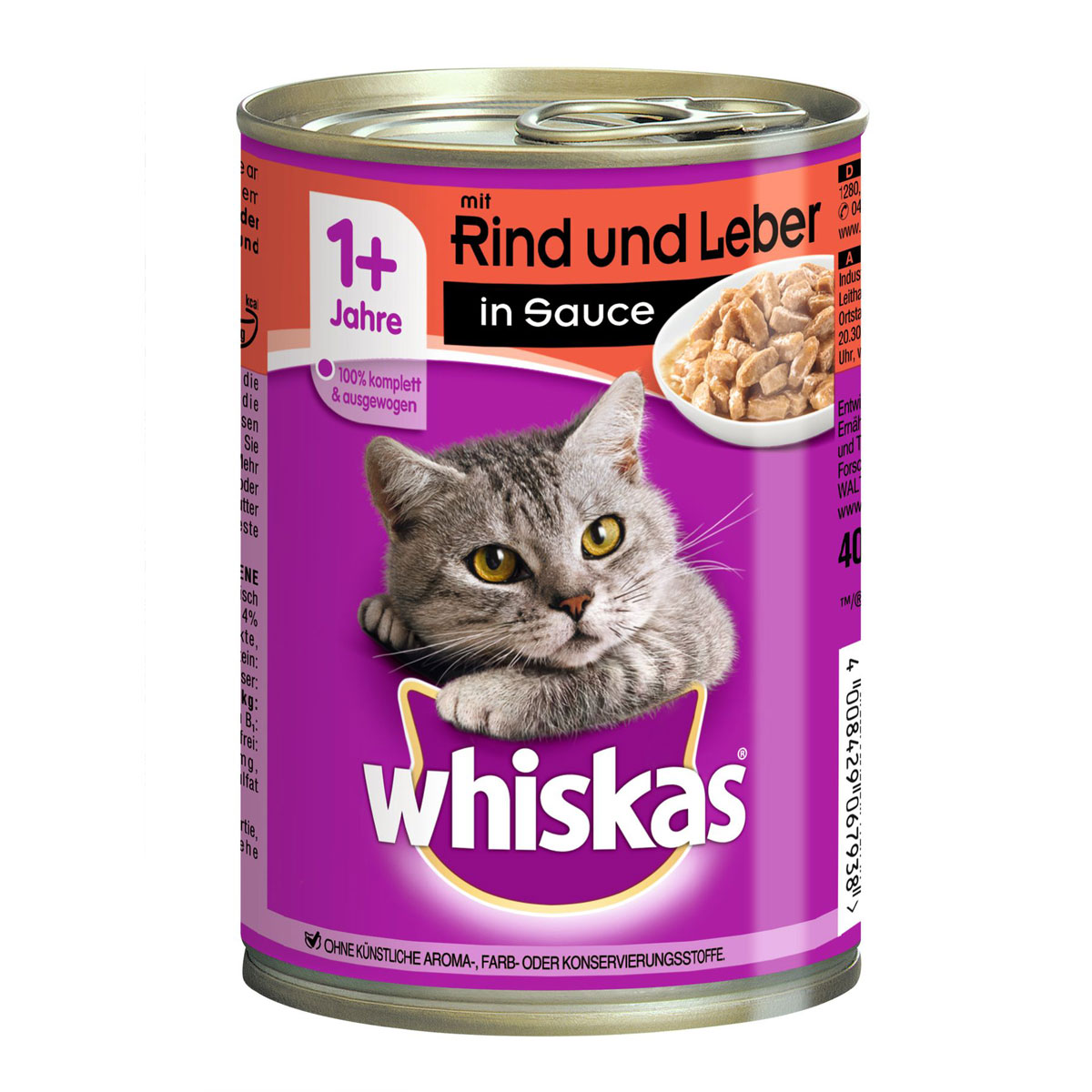 Whiskas  Dose in Sauce mit Rind Leber 400g