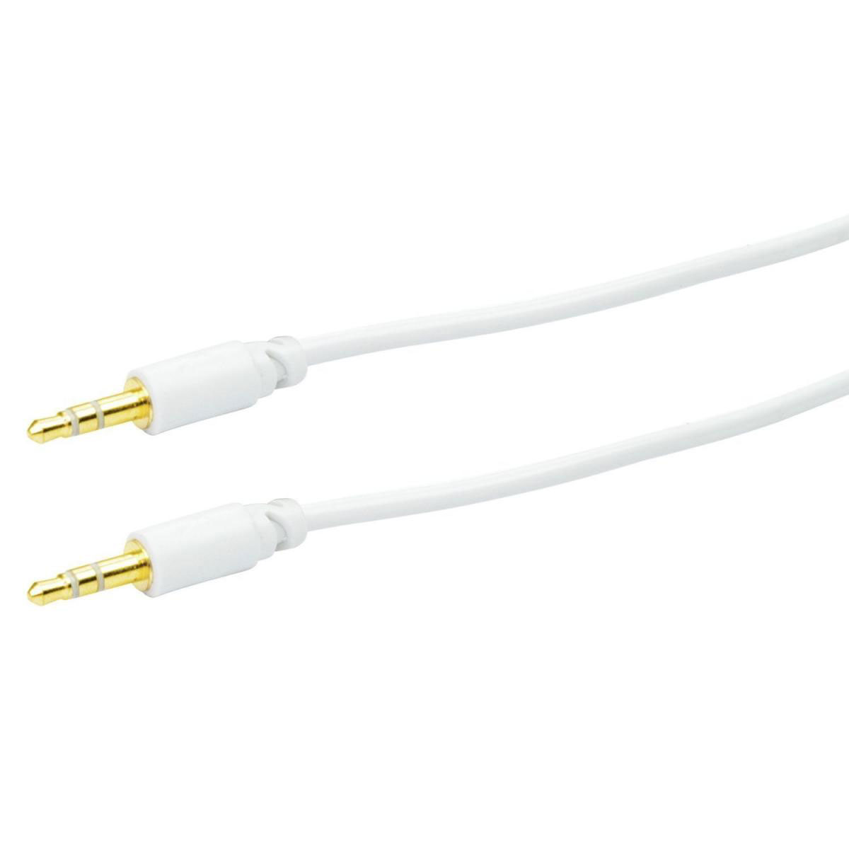 Schwaiger A-Audio-Anschlusskabel Stereo 1,5 m weiß vergoldet Bild 2