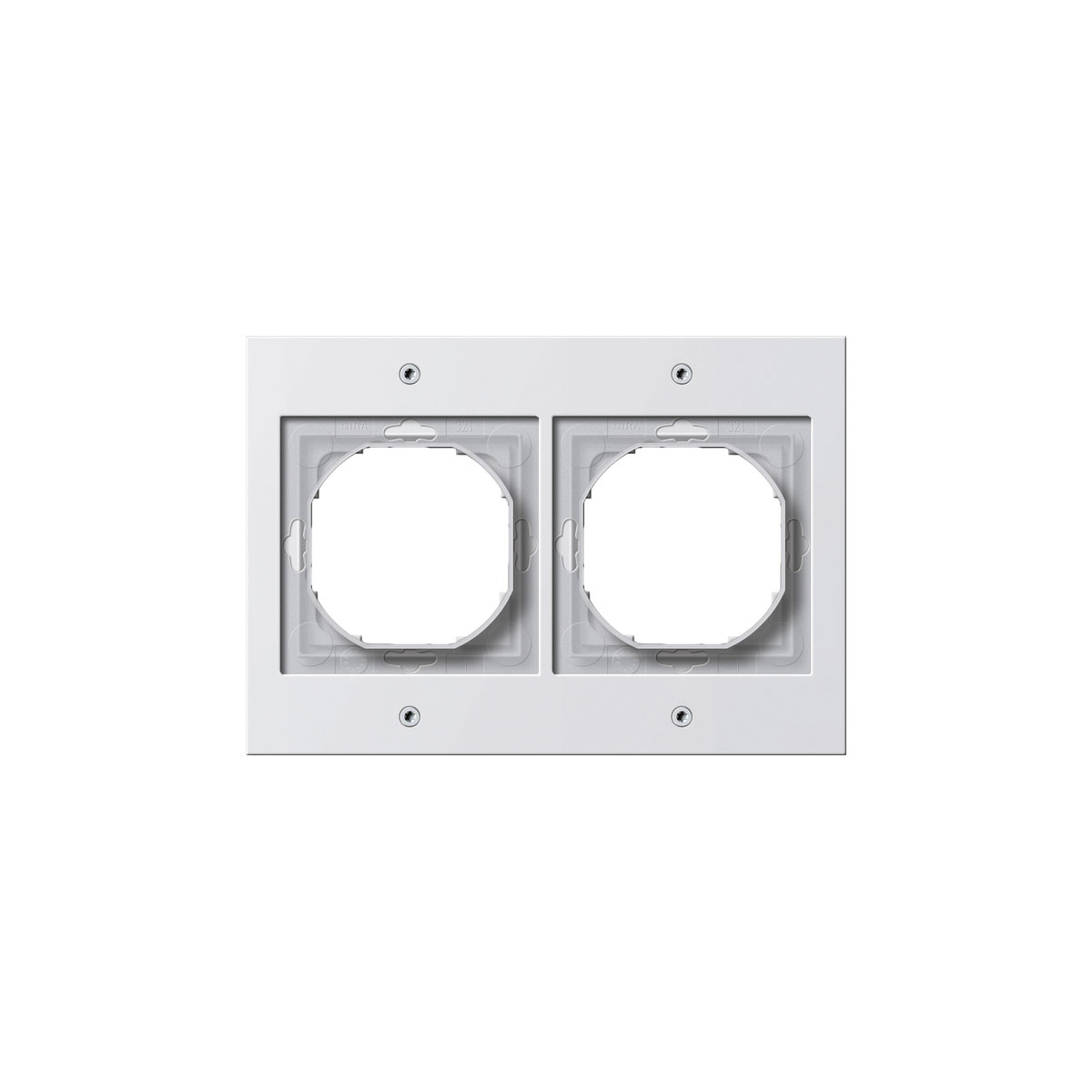 Gira Abdeckrahmen TX44 2-fach reinweiß