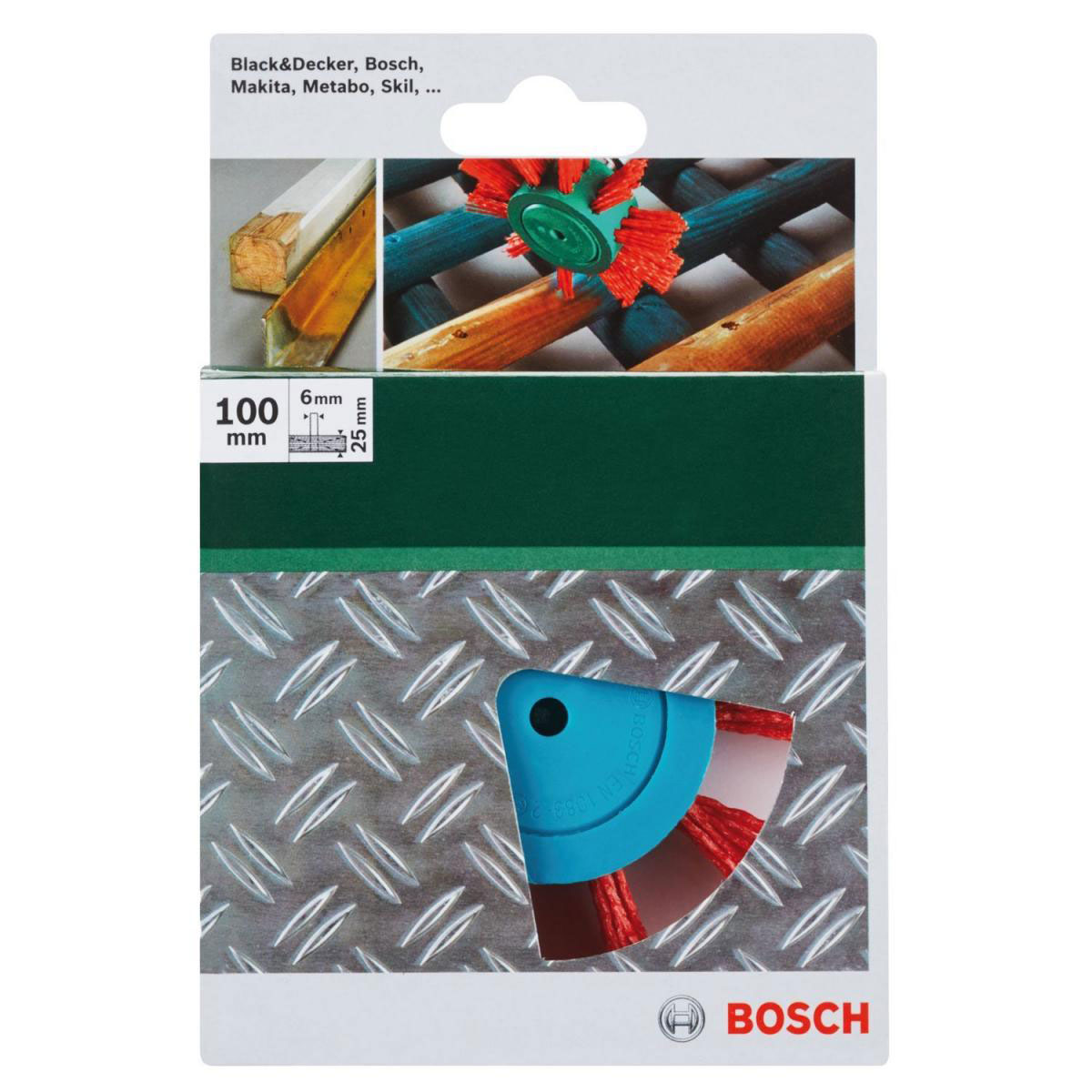 Bosch  DIY Fächerbürste Nylondraht SiC beschichtet Durchmesser 100 mm 6 mm Bild 4