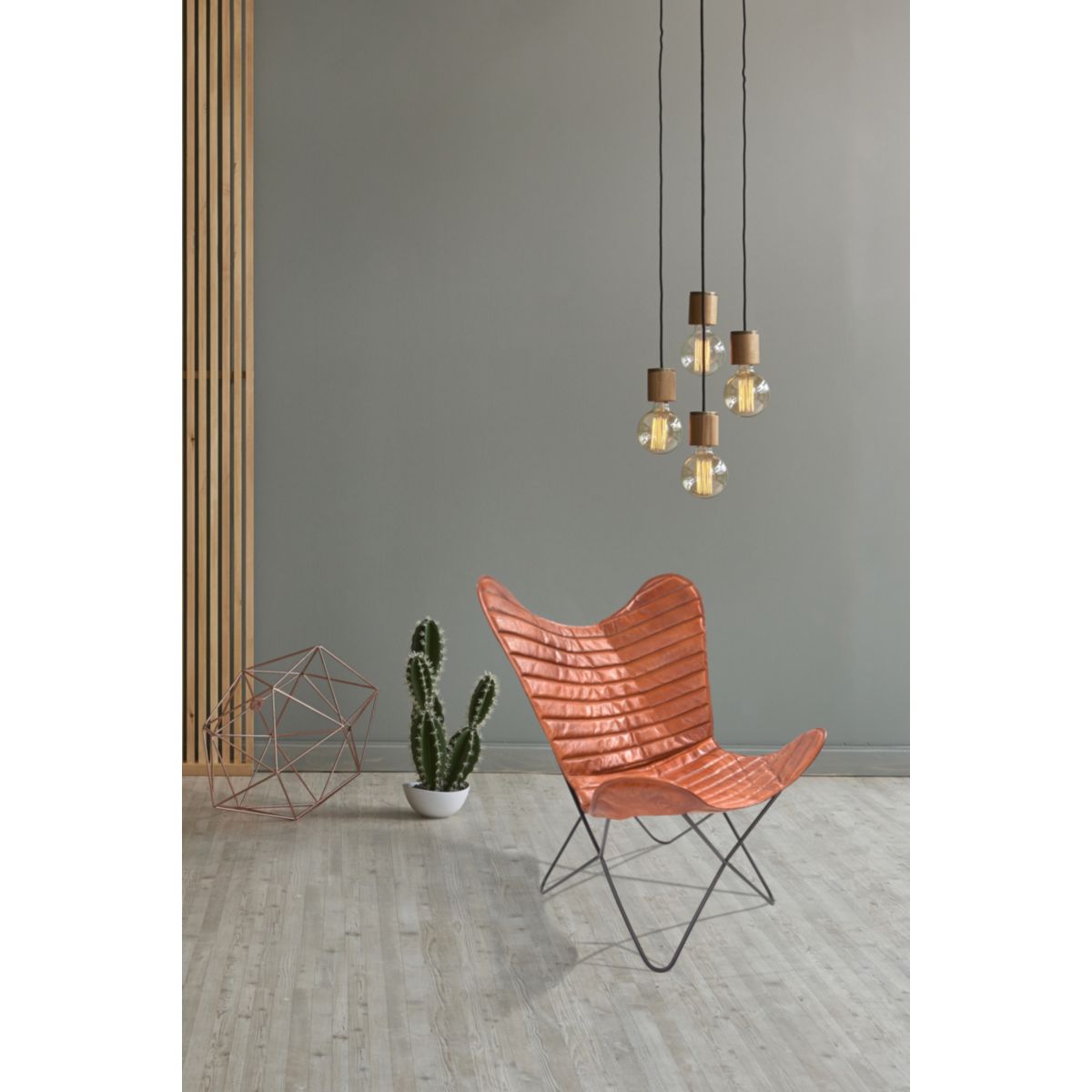 Schmetterling Stuhl Santiago 326 Cognac Bild 4