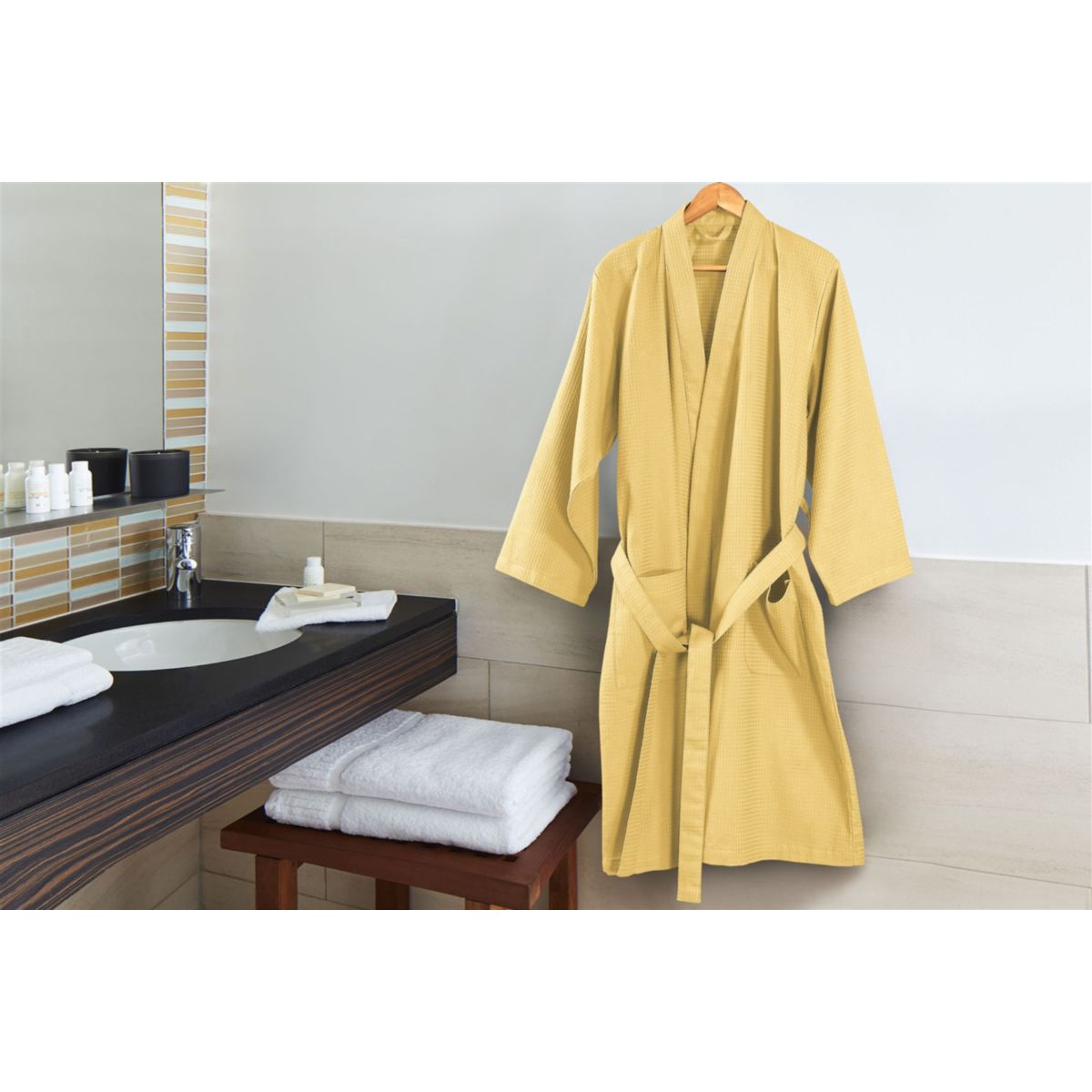 Bademantel Carla 125 Gelb L Bild 4