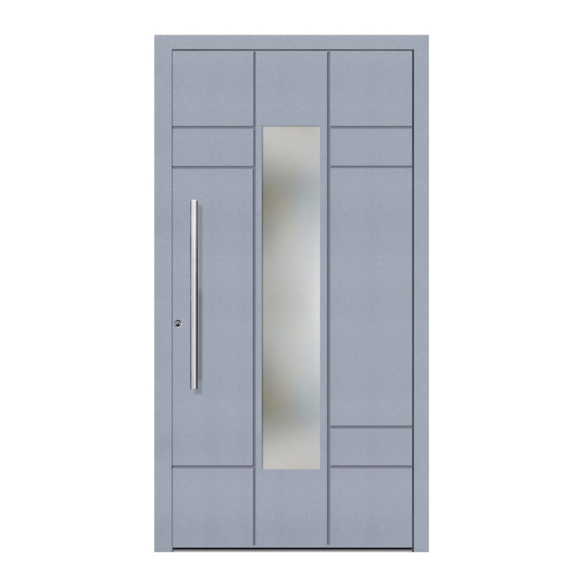 Schüco Aluminium Haustür 603 Como Excellent 1100 x 2100 mm RAL9016/7040 DR