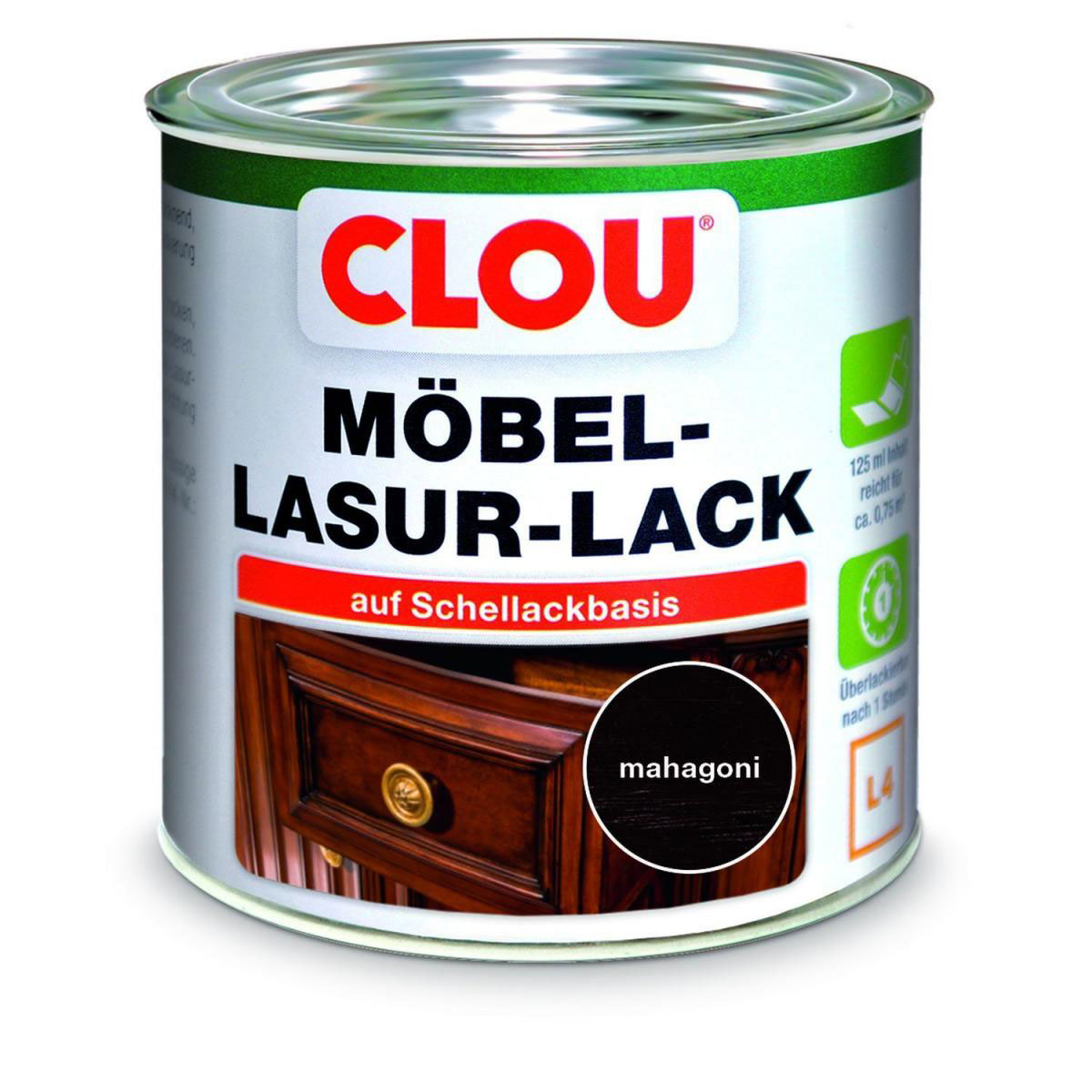Clou L4 Möbel-Lack Mahagoni 125 ml