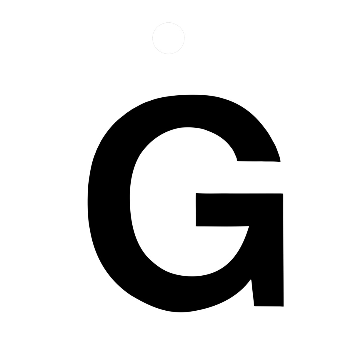 Metafranc Klebebuchstabe G 3,5 cm schwarz Bild 1