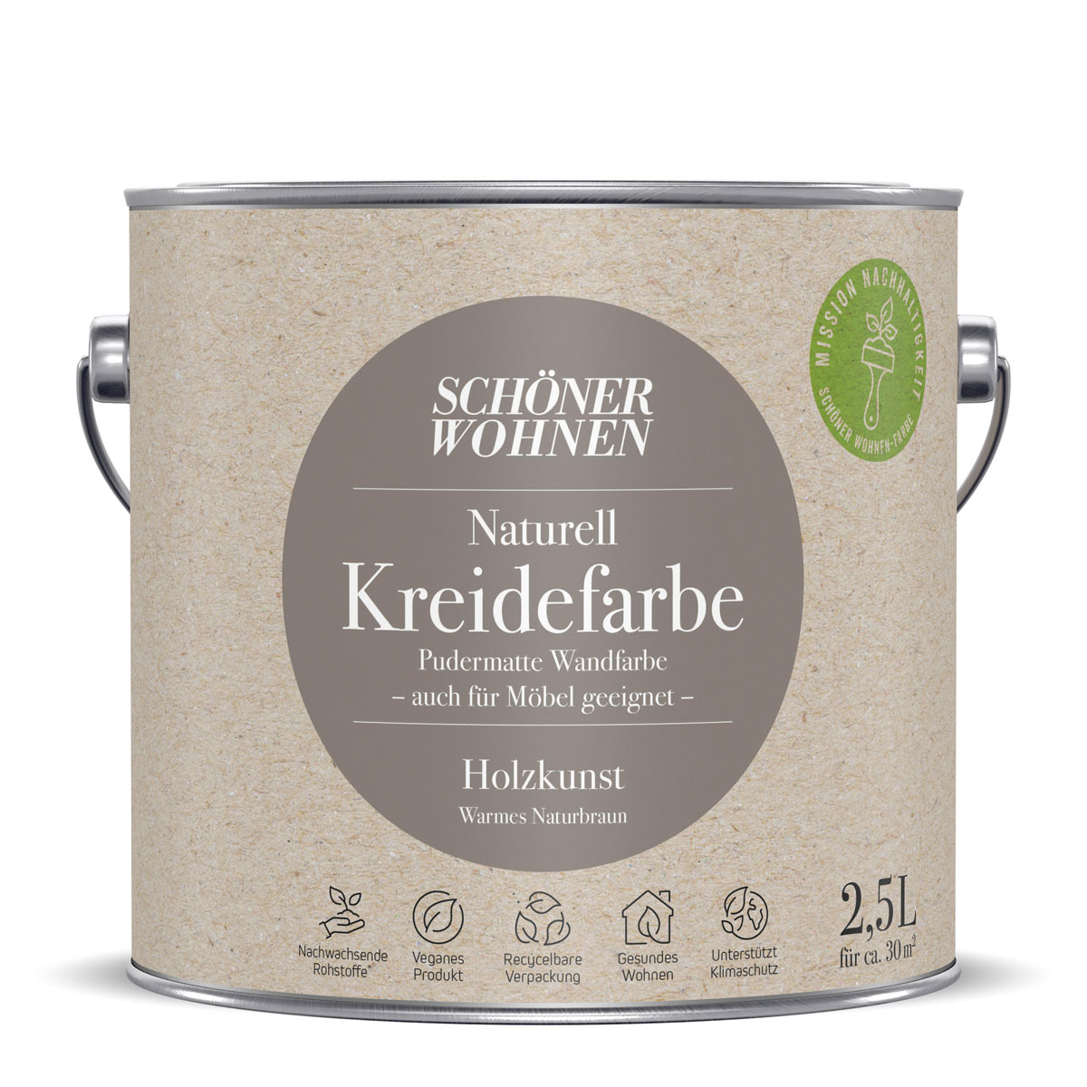 Schöner Wohnen Farbe  Naturell Kreidefarbe 2,5 L Holzkunst