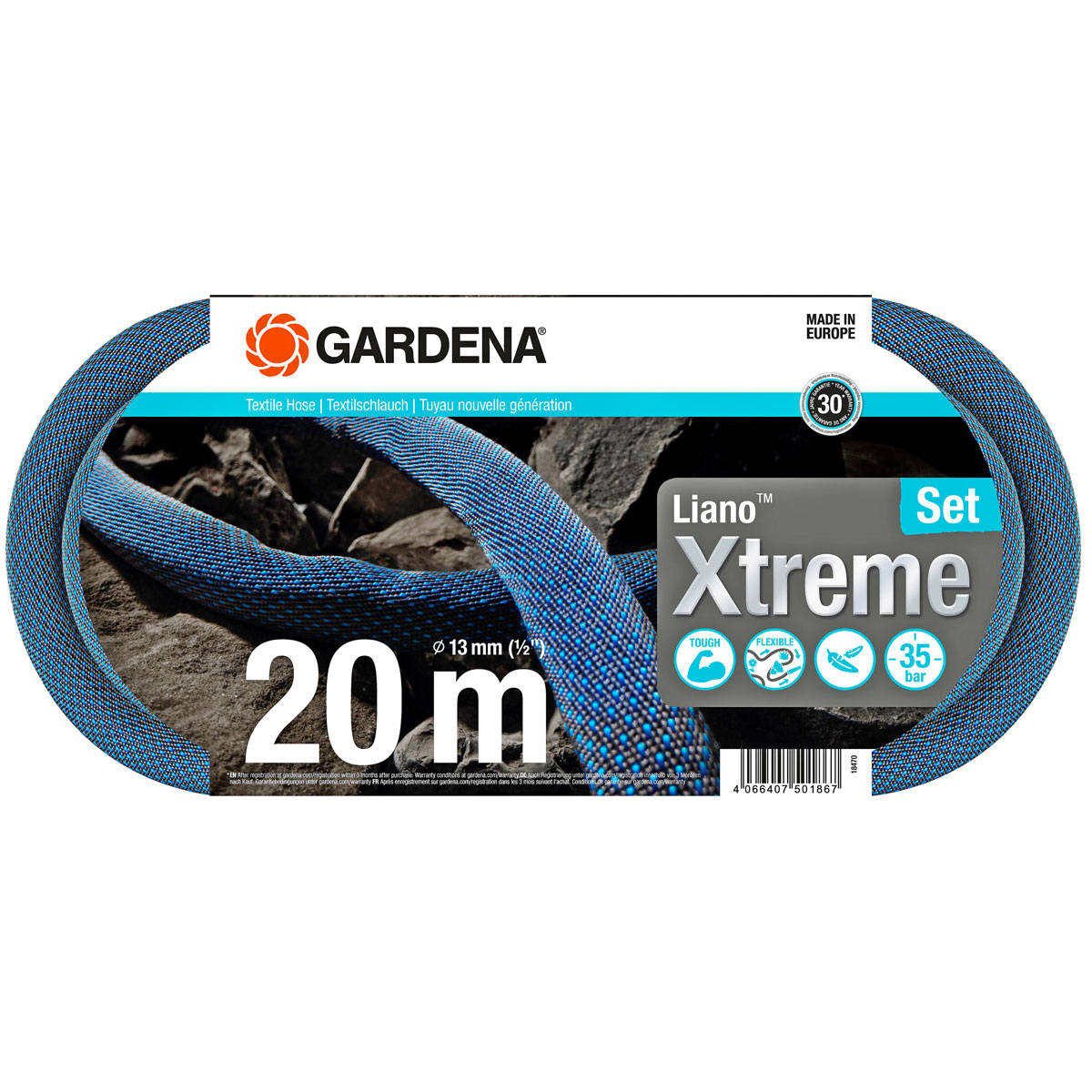 Gardena  Gartenschlauch-Set Liano™ Xtreme
