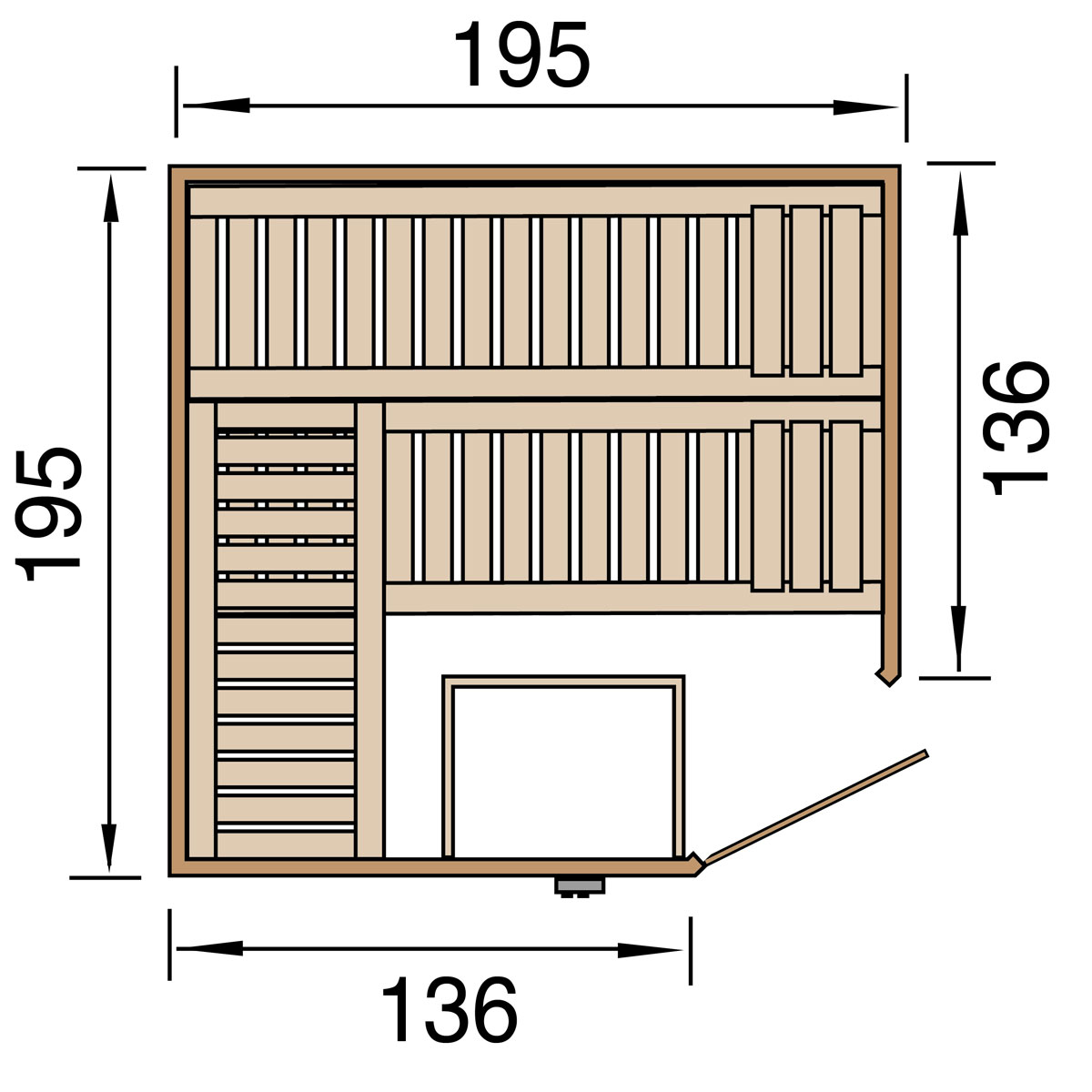 Weka Design-Sauna „Kemi Eck 1“, GTF Bild 3