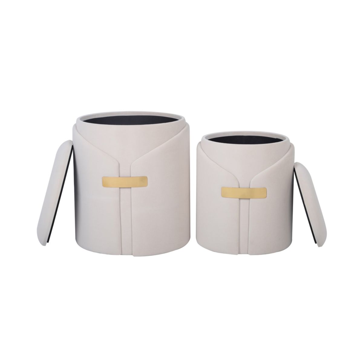 Hocker Forcet 125 2er-Set elfenbein