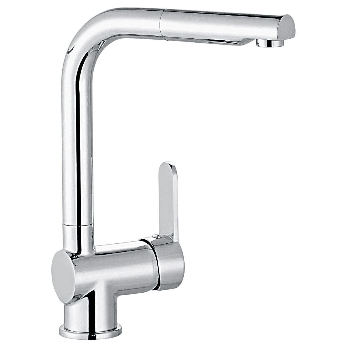 Spültischarmatur London Niederdruck mit herausziehbarem Auslauf chrom