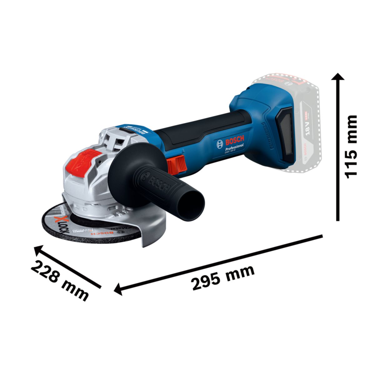 Bosch Professional Akku-Winkelschleifer GWX 18V-8 professional Bild 3