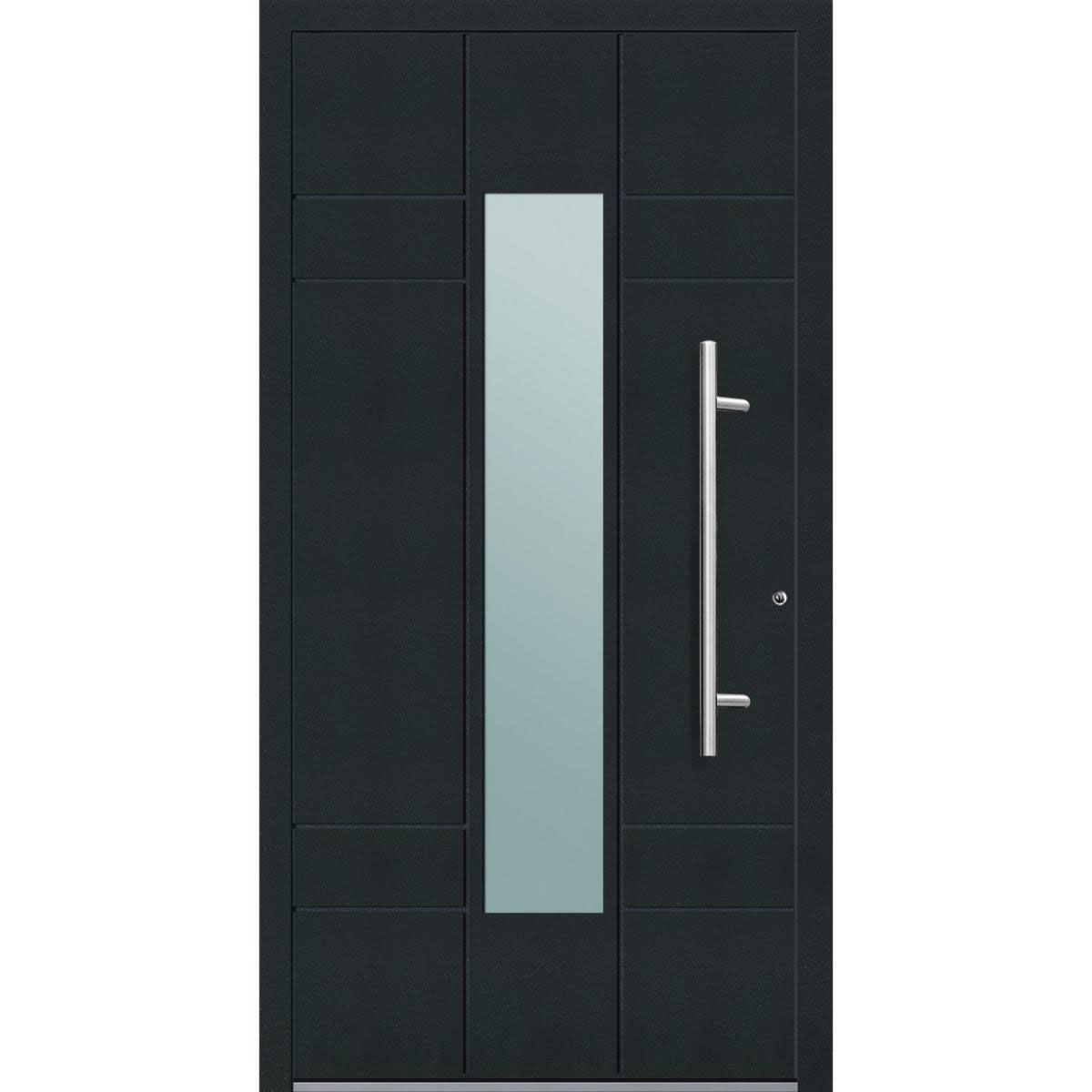 Aluminium Sicherheits-Haustür Como Exklusiv 75 mm anthrazit 100 x 210 cm Anschlag rechts inkl Griffset Bild 1
