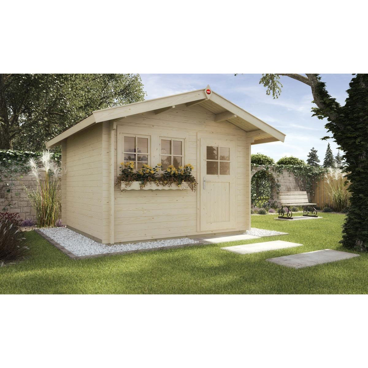 Weka Gartenhaus 139 380 x 370 x 262 cm Bild 1