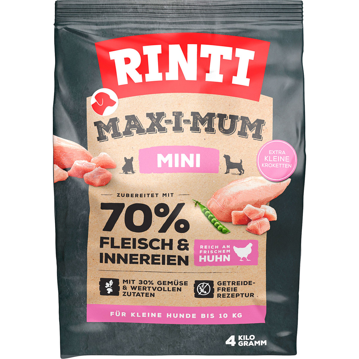 Rinti Trockenfutter „MAX-I-MUM Mini Huhn 4 kg 