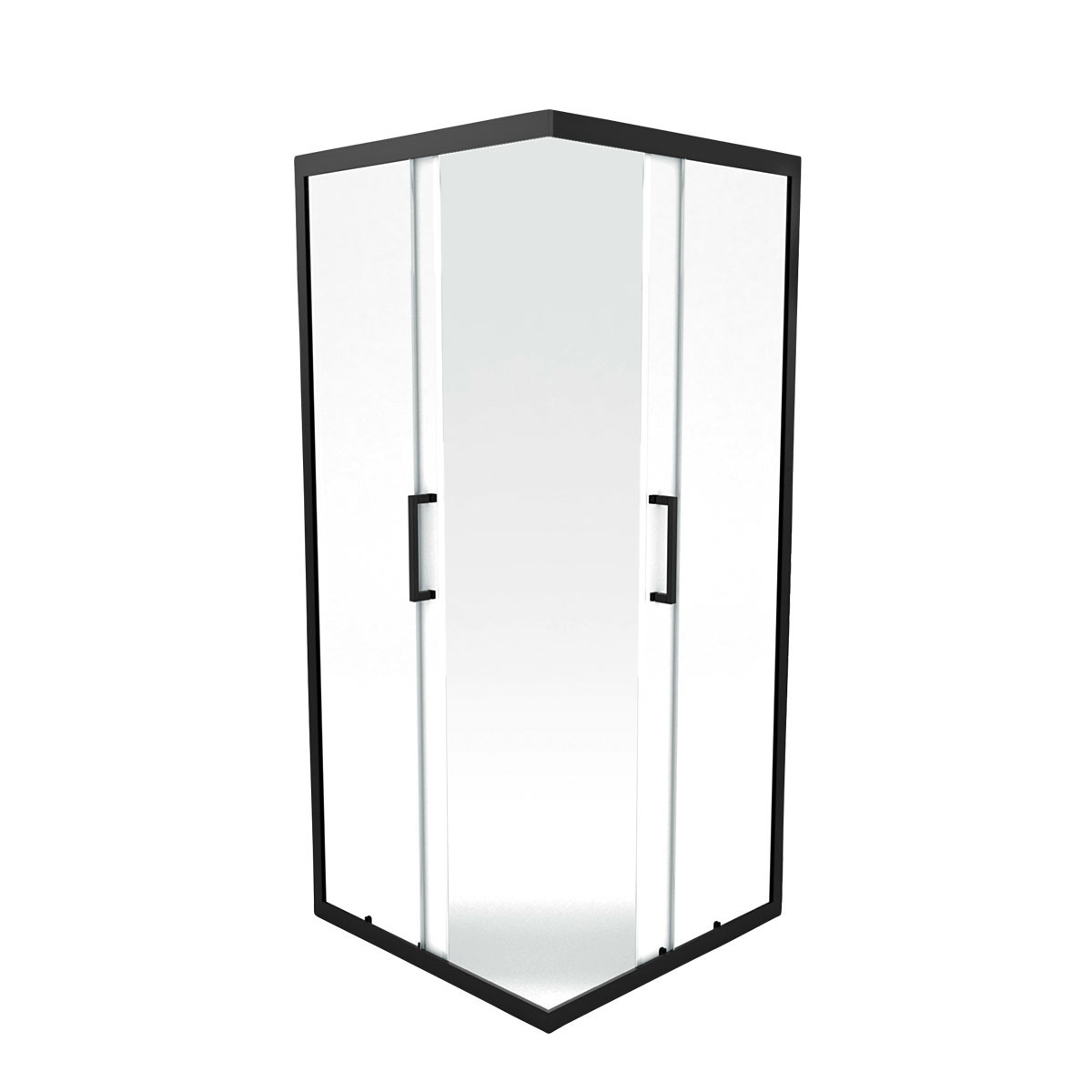 Aurlane Eckdusche Black Eclipse schwarz matt 90 x 90 cm Bild 2