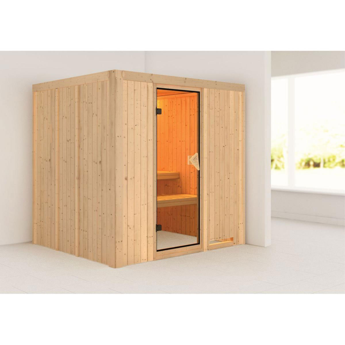 Karibu Sodin Fronteinstieg ohne Ofen kein Kranz Klarglastür