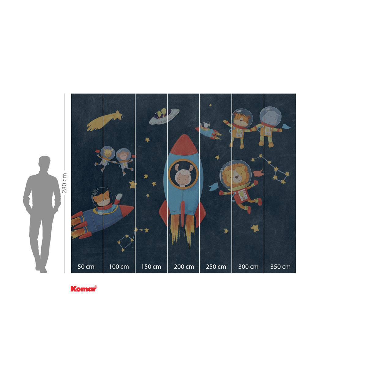 Komar  Vlies Fototapete Friends in Space 350x280 cm Bild 3