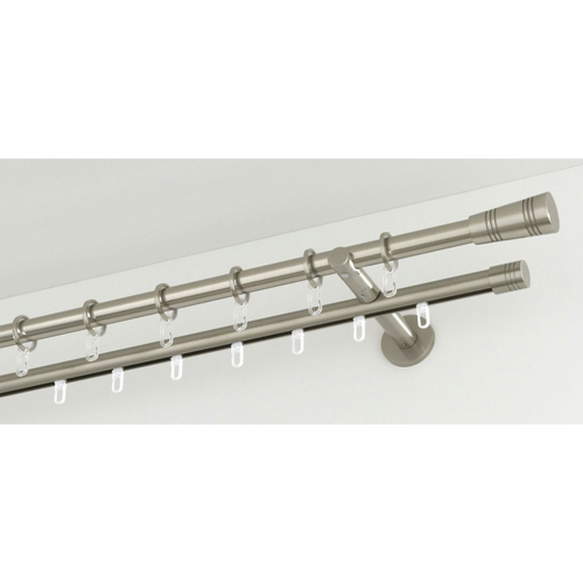 Gardinia Gardinenringe Chicago mit Gleiteinlage für Durchmesser 20 mm Edelstahl-optik Bild 2