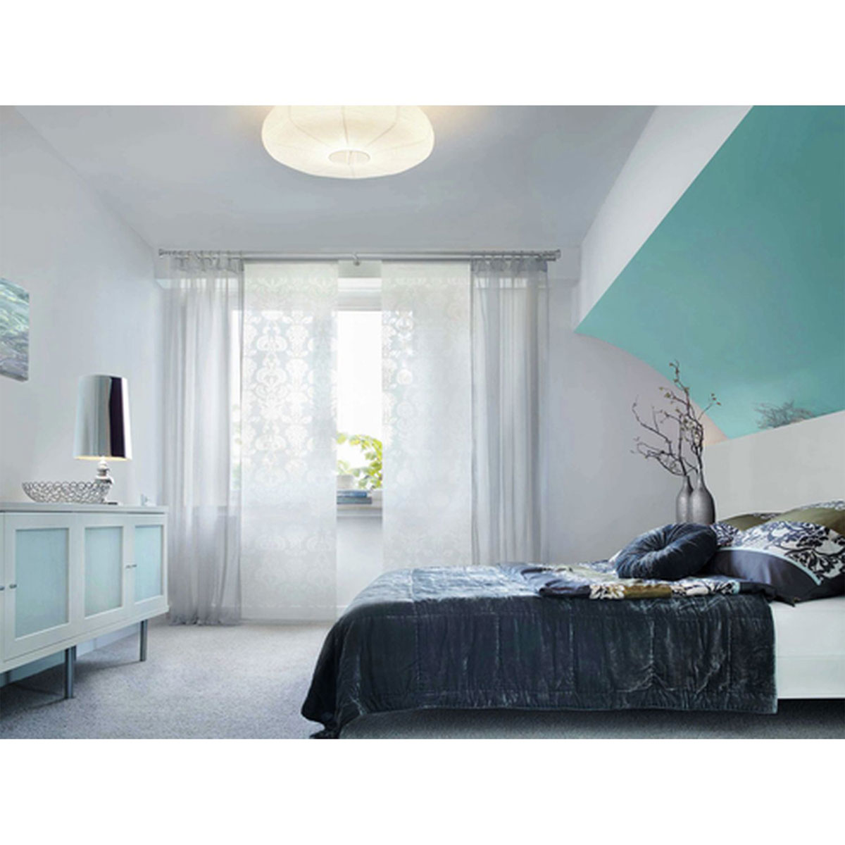 Gardinia Gardinenstange Durchmesser 25 mm 200 cm Edelstahl-optik Bild 3