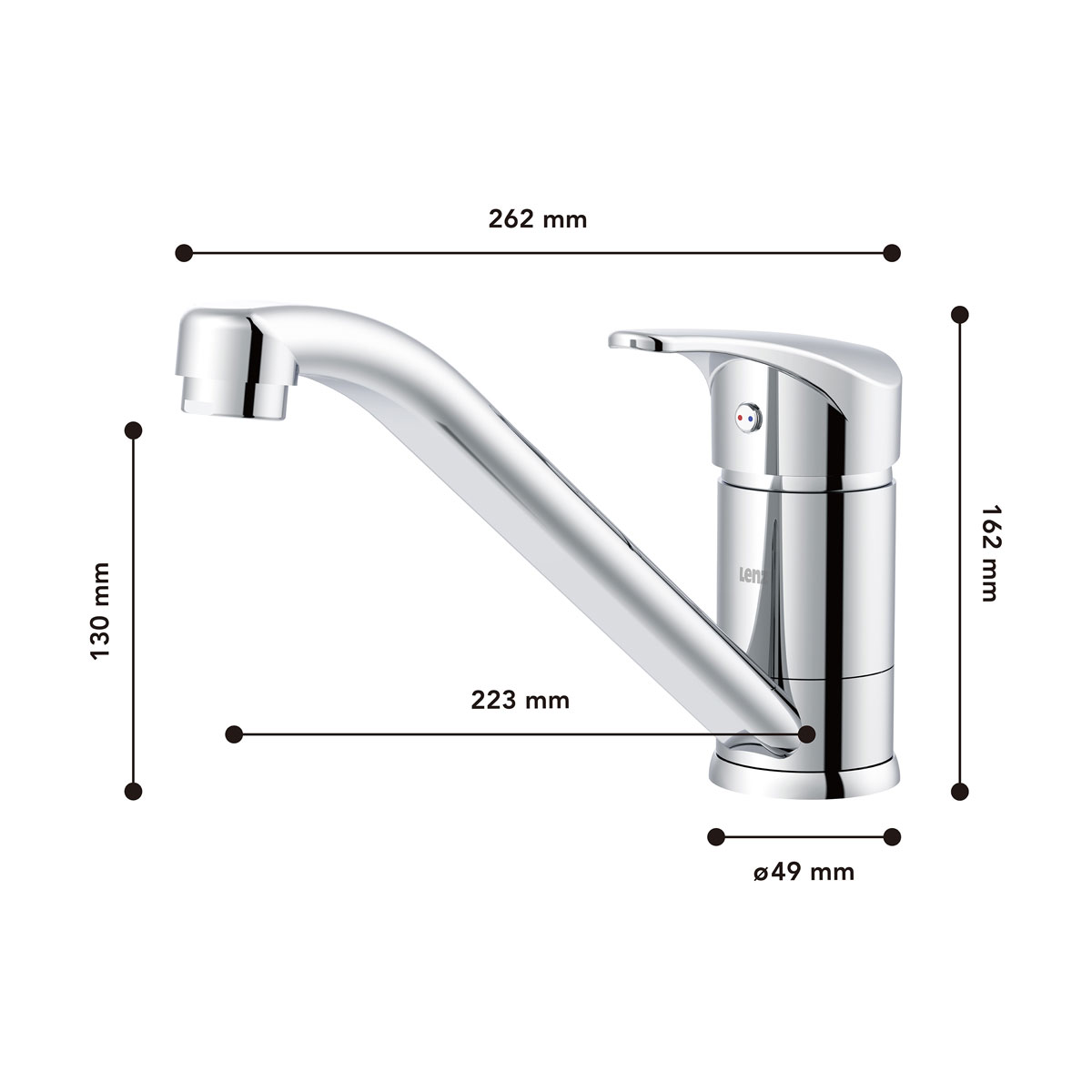 LENZ ND-Spültischamatur Liko mit Temperaturbegrenzung Chrom Bild 3