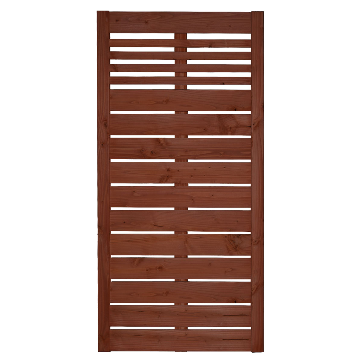 Zaunserie Aalborg Grundelement 90 x 180 cm Fichte tabak lasiert