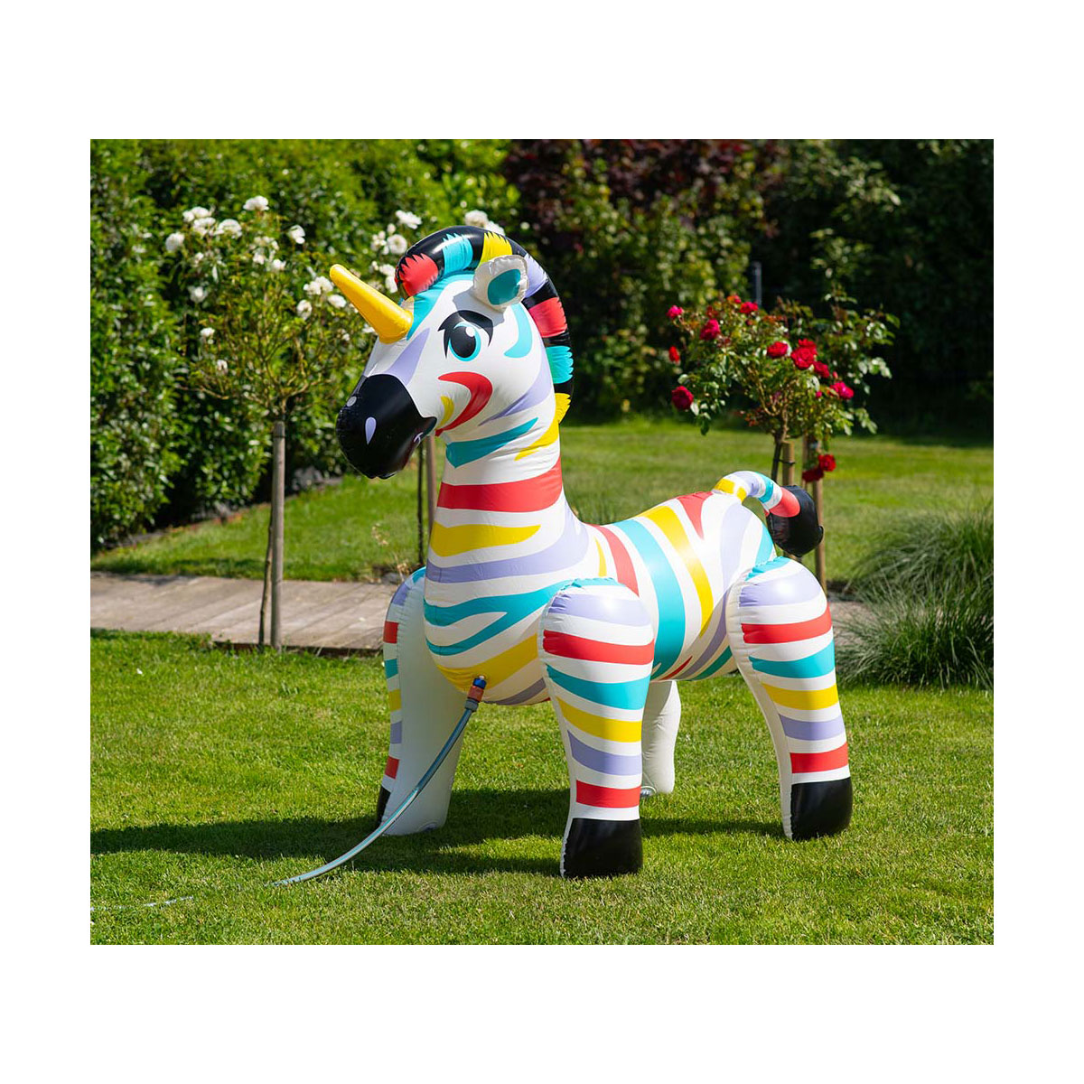 Summer Waves Wasserspielzeug Sprinkler Zebra 157x94x157cm Bunt Bild 8