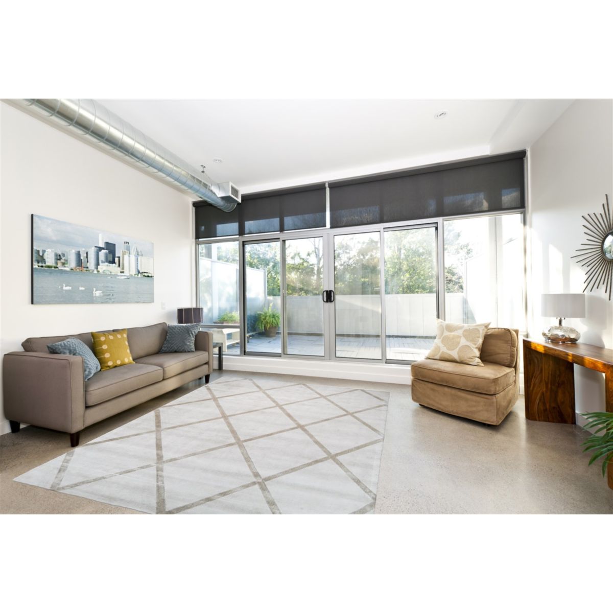 Kurzflorteppich „Luxury 210“ Elfenbein/Taupe, 160x230cm Bild 5