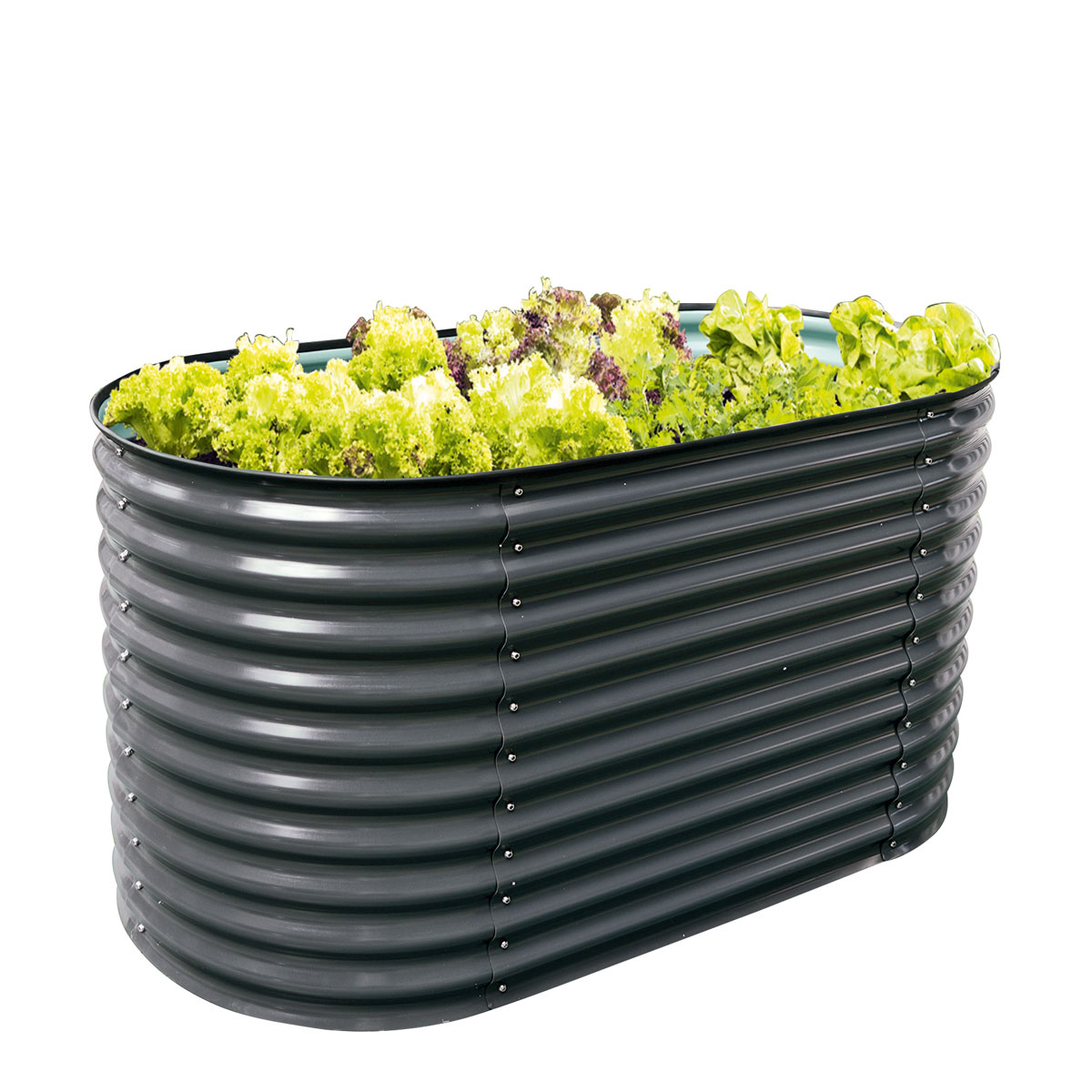 Wingart Metall-Hochbeet anthrazit 160 x 82 x 80 cm Bild 1