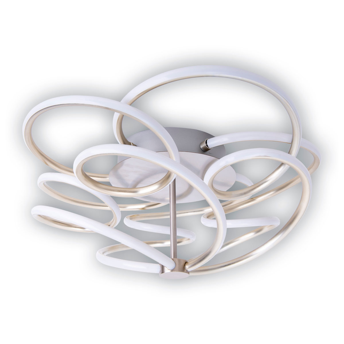 Naeve LED DL Rizado Metall/KSstahl-blank LxBxH: 57x57x20cm dimmbar Bild 1