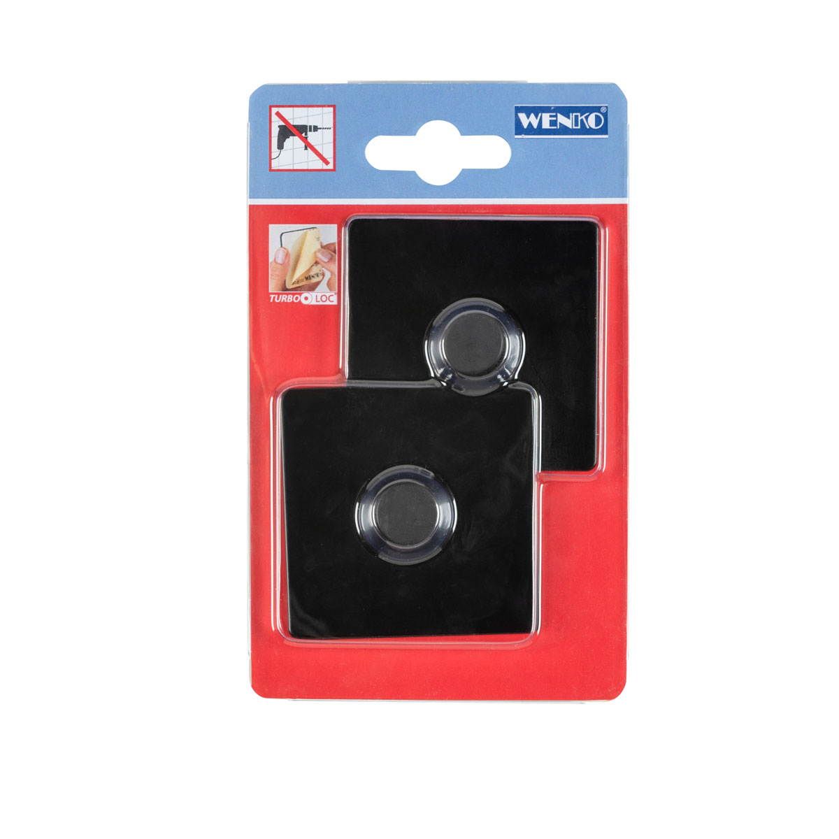 Wenko Turbo-Loc Adapter eckig schwarz 2er Set Bild 3
