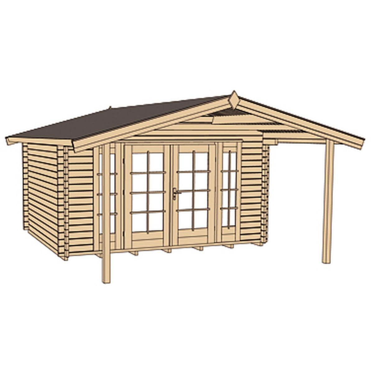 Weka Weekendhaus 137 A Größe 1/2 380 x 580 x 262 cm Bild 3