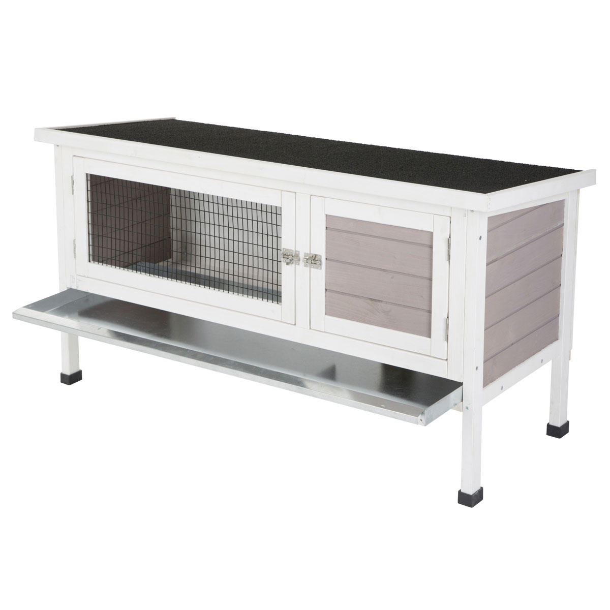 Kleintierstall Freddy 116 x 62 x 45 cm weiß-schwarz Bild 3