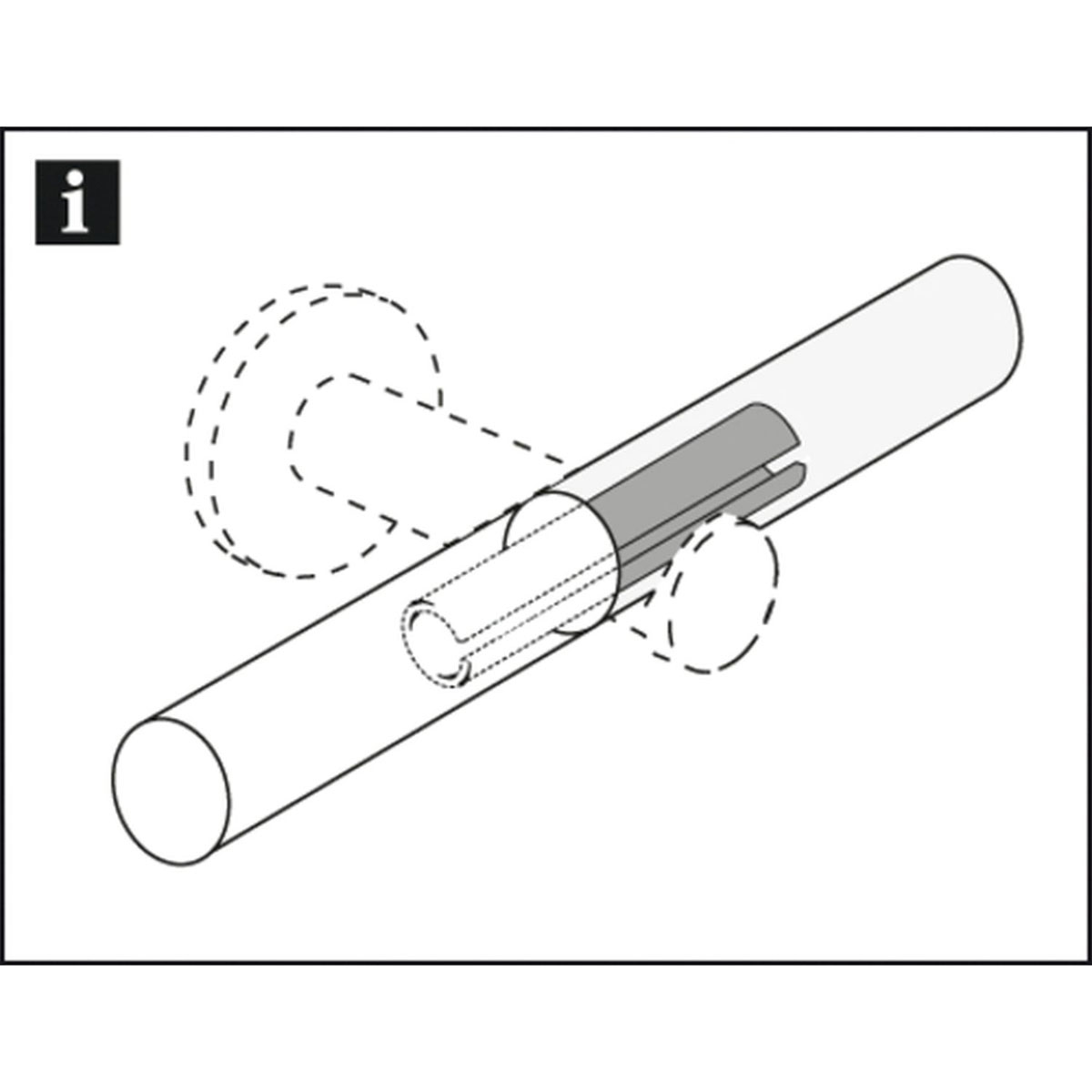 Gardinia Verbinder für Gardinenstangen mit Durchmesser 19 mm 8 cm weiß Bild 2