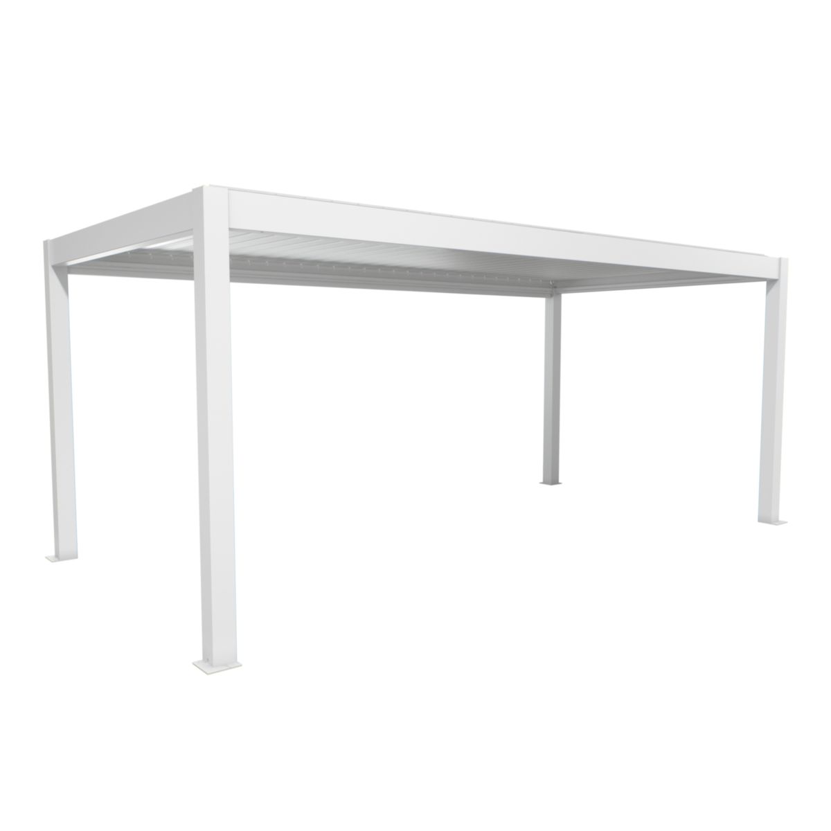 Biohort Pergola Gr. 6x3 weiss/silber-met 608x 312x 264 cm