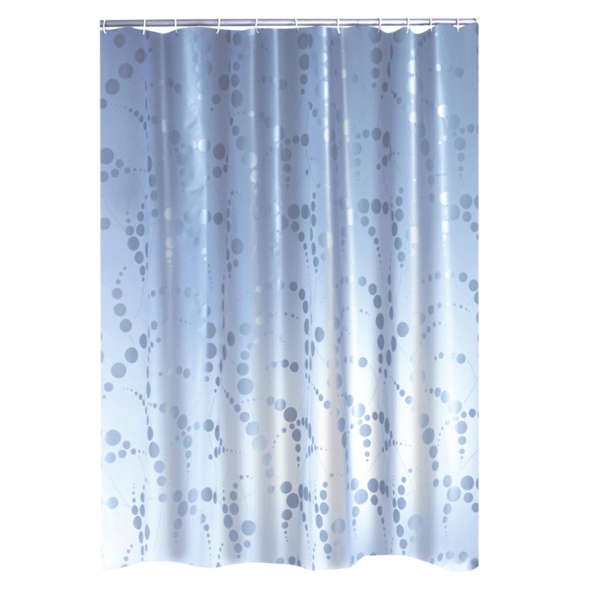 Valblue Duschvorhang Dots 180x200 cm semitransparent-silber