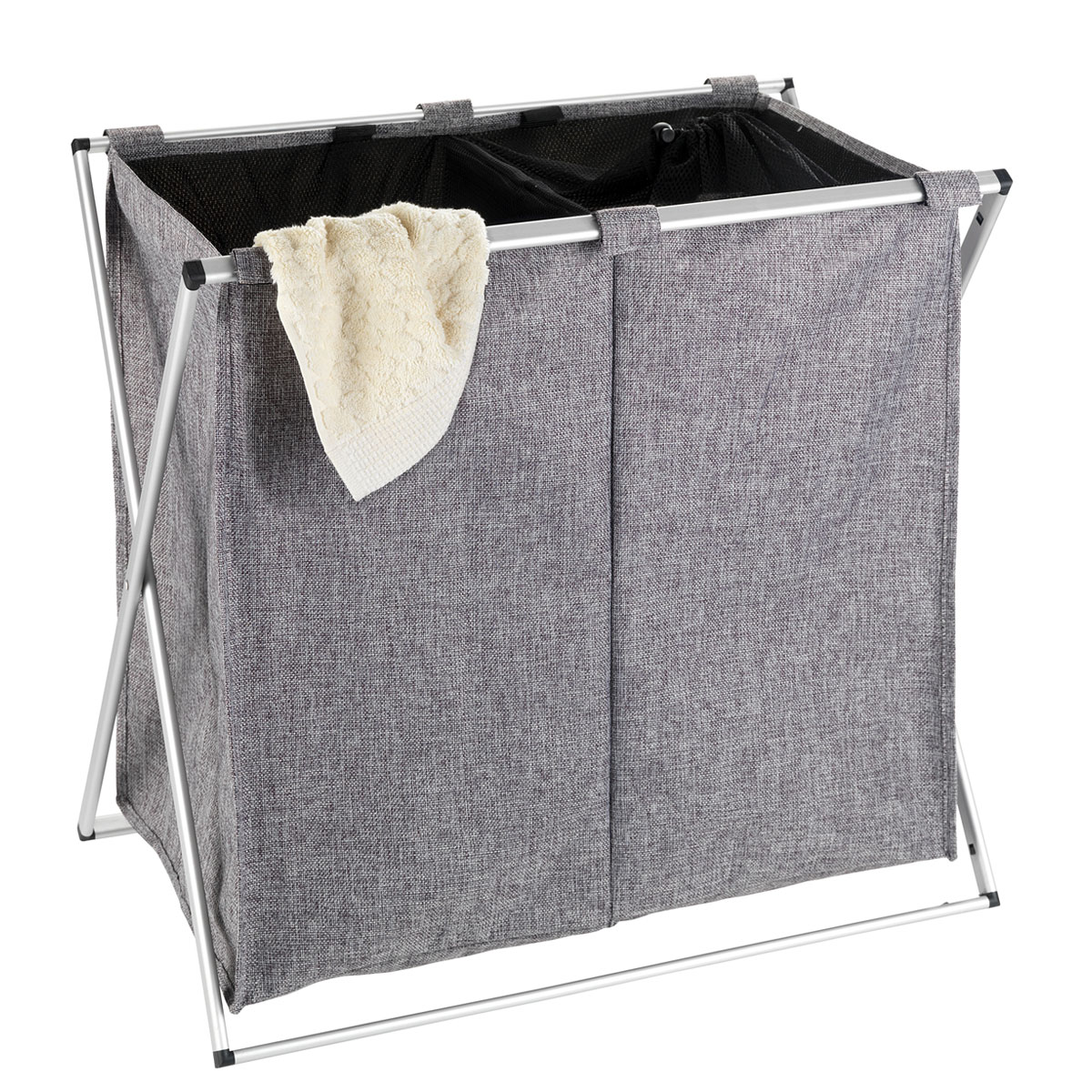Wenko Wäschesammler Duo grau meliert 120 l Bild 7