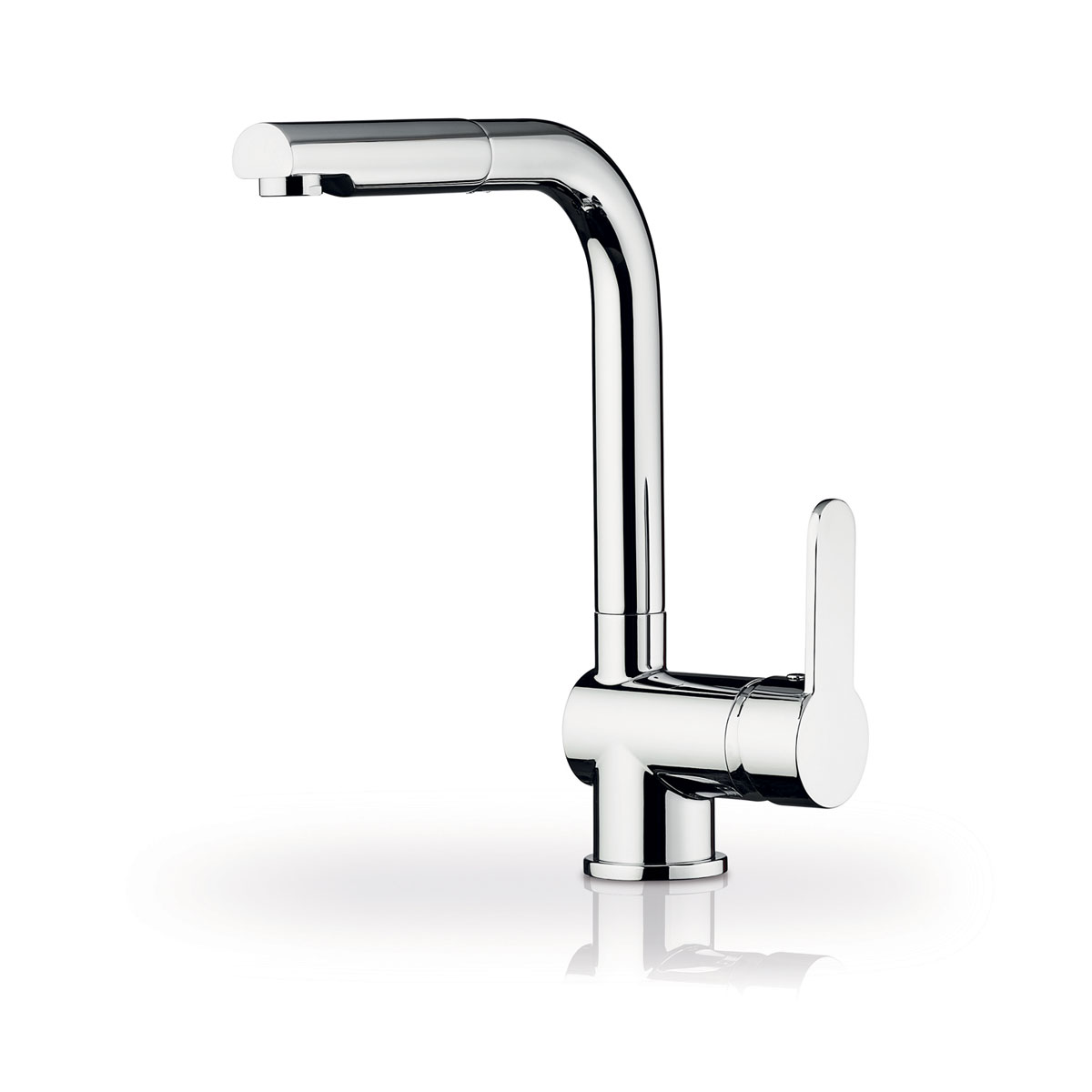 Pyramis Spültischarmatur „Aladia“ chrom Niederdruck schwenkbar mit Geschirrbr. Bild 1