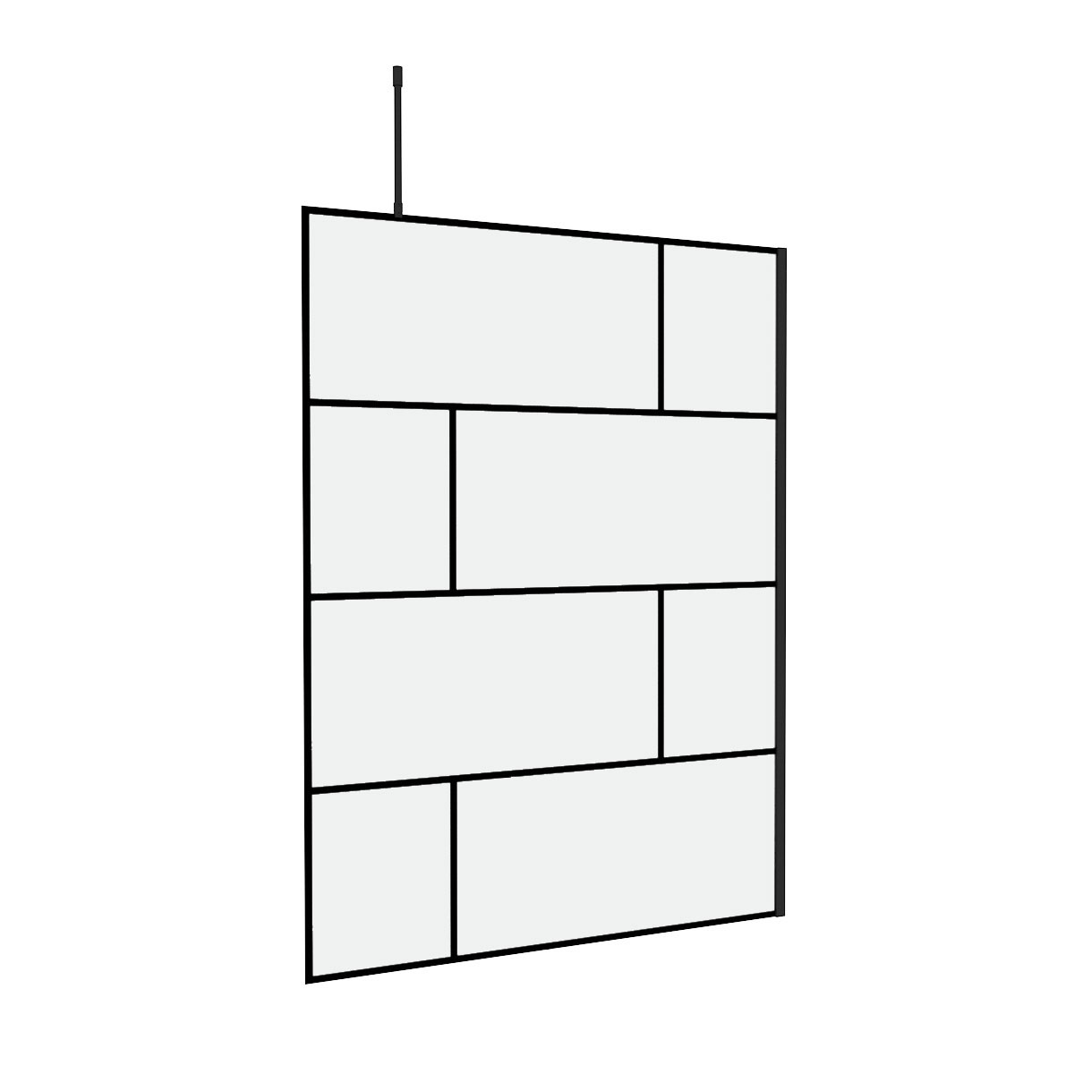 Aurlane Walk In Dusche Bricks schwarz 140 x 195 cm Bild 1