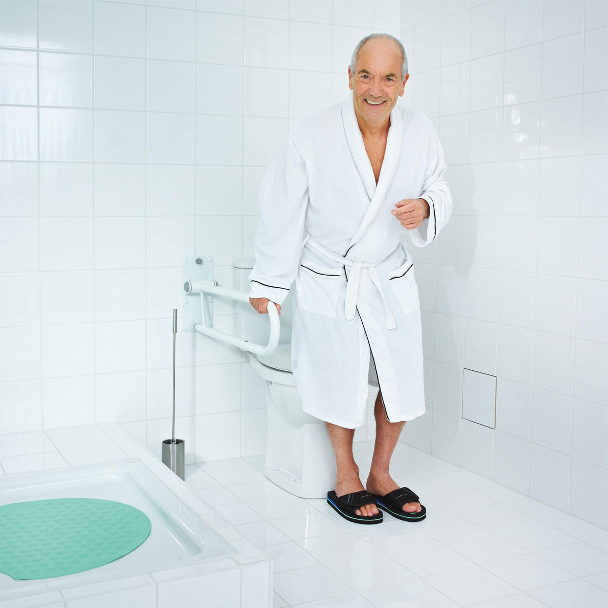 Ridder  WC-Aufstehbügel 76 cm klappbar weiß Bild 5