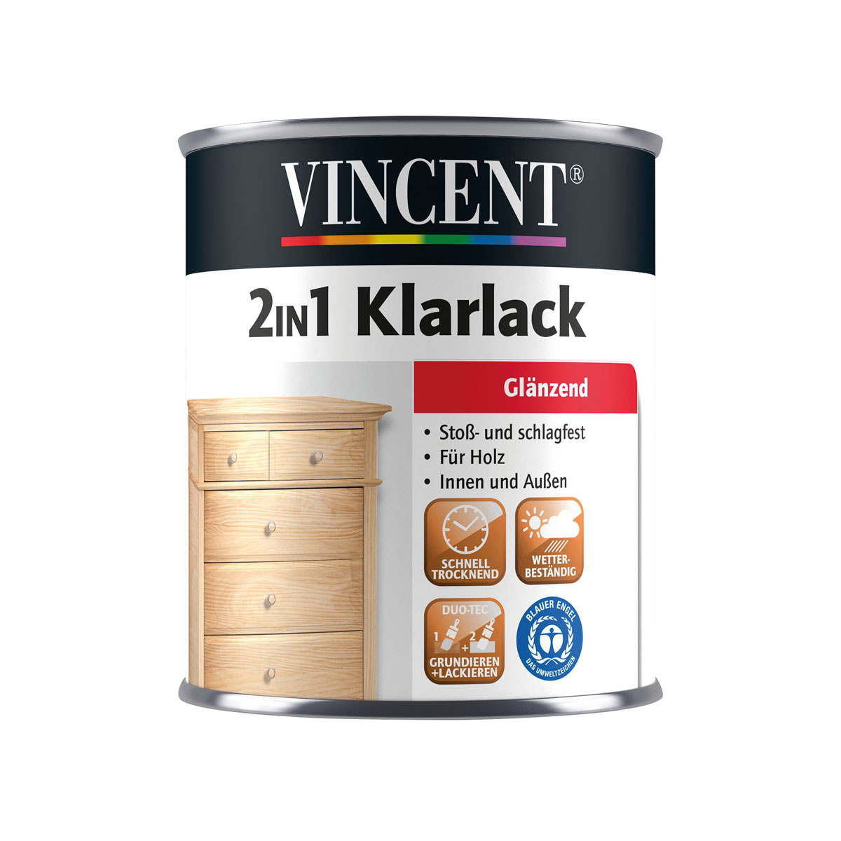 Vincent 2in1 Klarlack glänzend 750 ml