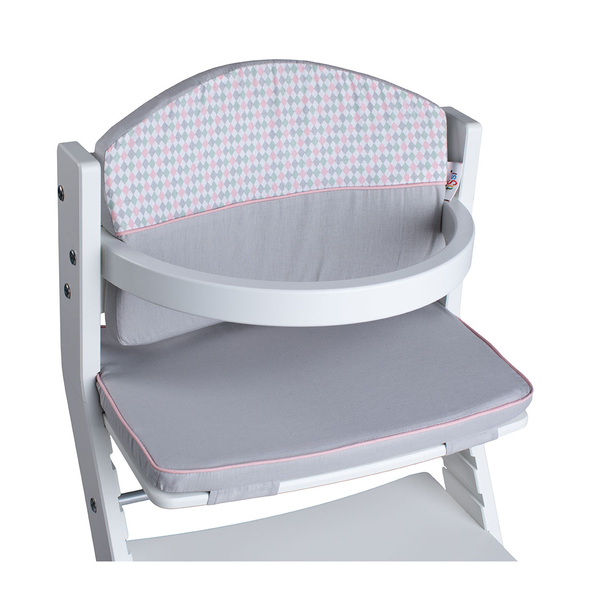 tiSsi Polster für Kinderhochstuhl pastellfarbene Diamanten Bild 1